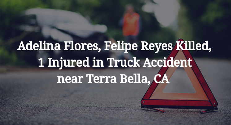 Adelina Flores, Felipe Reyes Killed, 1 Injured in Truck Accident near Terra Bella, CA 