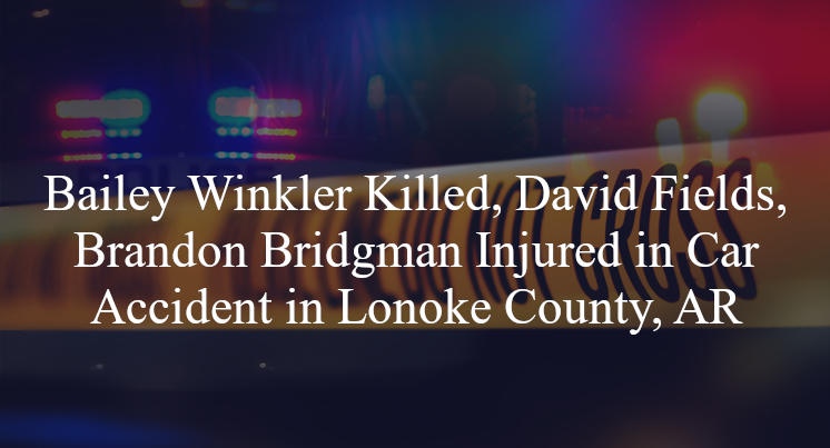 bailey winkler david fields brandon bridgman car accident lonoke county ar